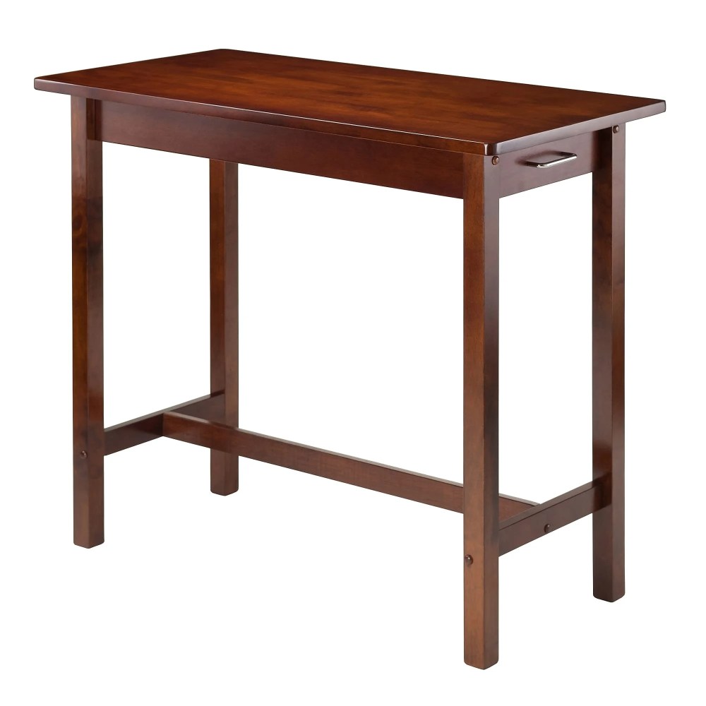 Winsome Sally Transitional Solid Wood Kitchen Island Table in Antique Walnut
