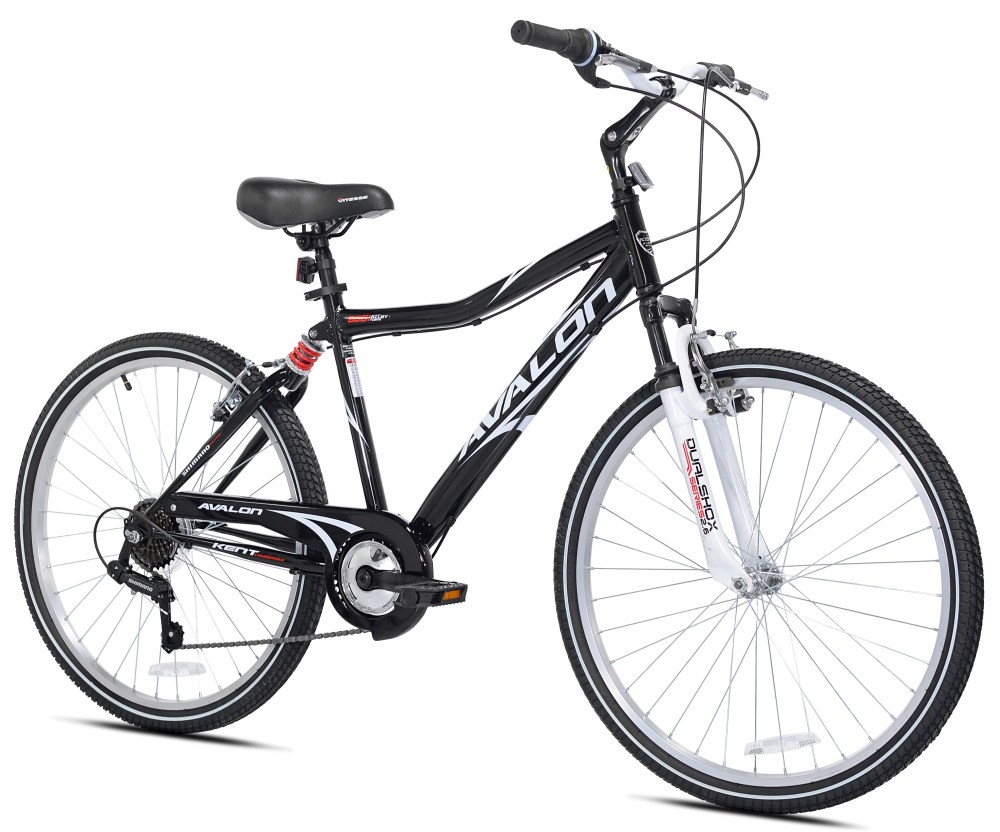 26" Kent Bicycle Avalon Comfort Men's Bike with Full Suspension, Adult Ages 13, Black