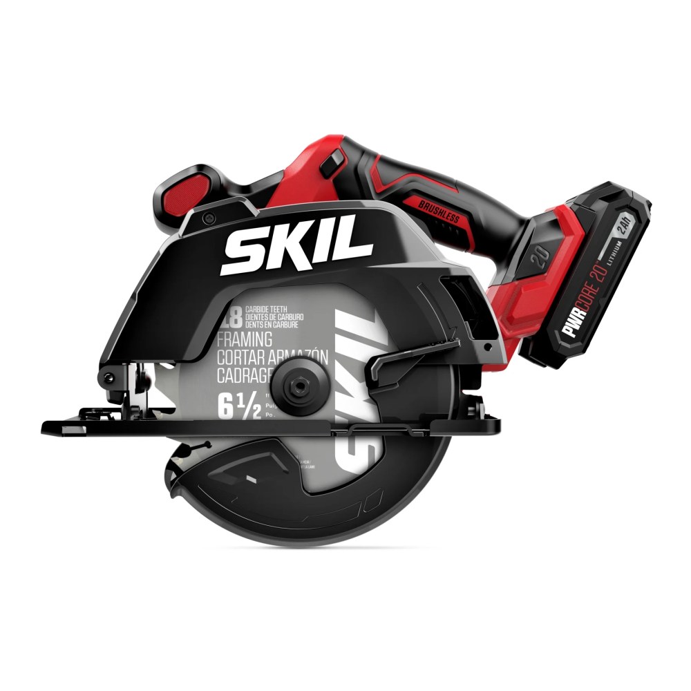 SKIL PWRCORE 20 Brushless 20V 6 1/2 In. Circular Saw Kit with 2.0Ah Battery and standard Charger-CR6413B-11