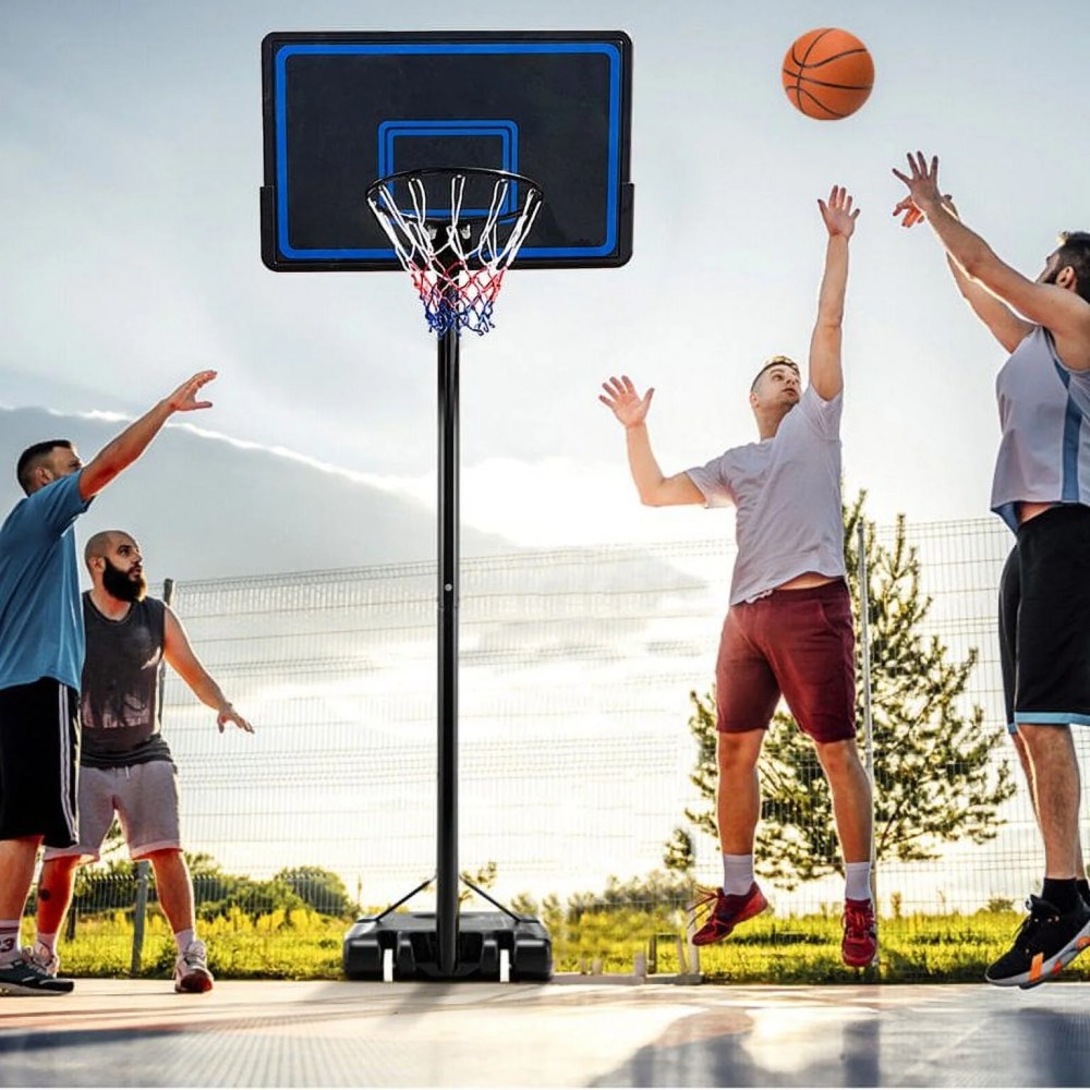 Vebreda 44" Adjustable Portable Basketball Hoop with 7.5 - 10 ft. Height Adjustable for Outdoor Indoor Court, Blue - Image 10