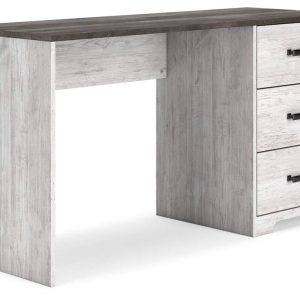 Signature Design by Ashley Shawburn 54" Farmhouse Home Office Desk,White/Charcoal Gray