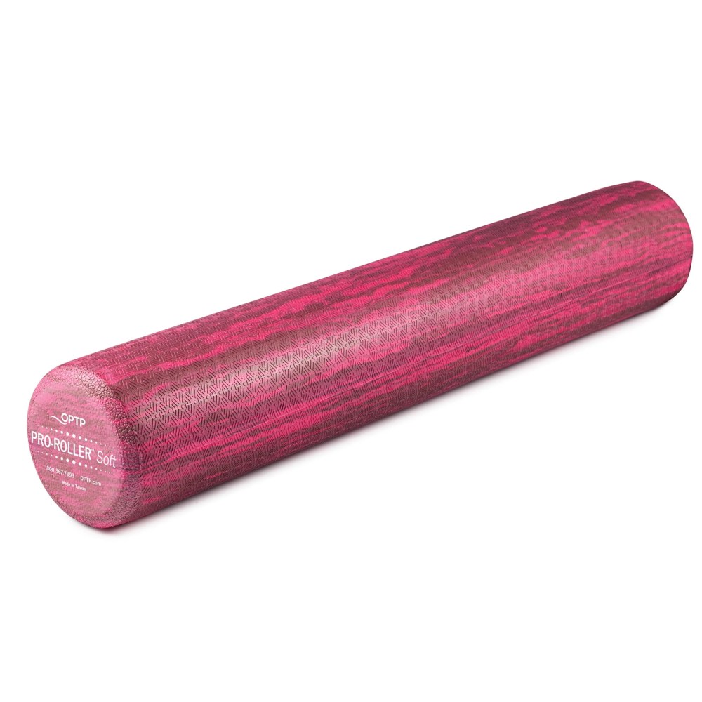 OPTP PRO-Roller Soft Density Foam Roller-Low Density Soft Foam Roller for Physical Therapy,  Pilates Foam Roller and Yoga Foam Roll Exercises,  and Muscle Recovery - Pink 36" x 6"