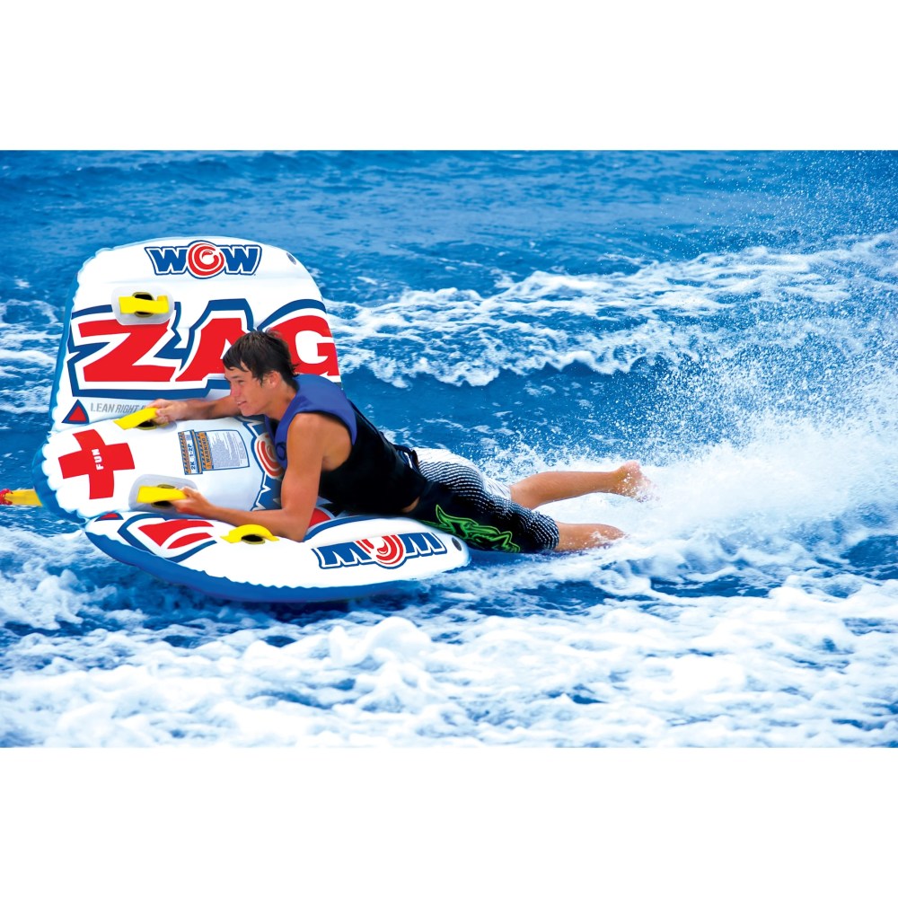 World Of Watersports WOW 1-2 Person Zig Zag Towable Water Tubing Tube - Image 2