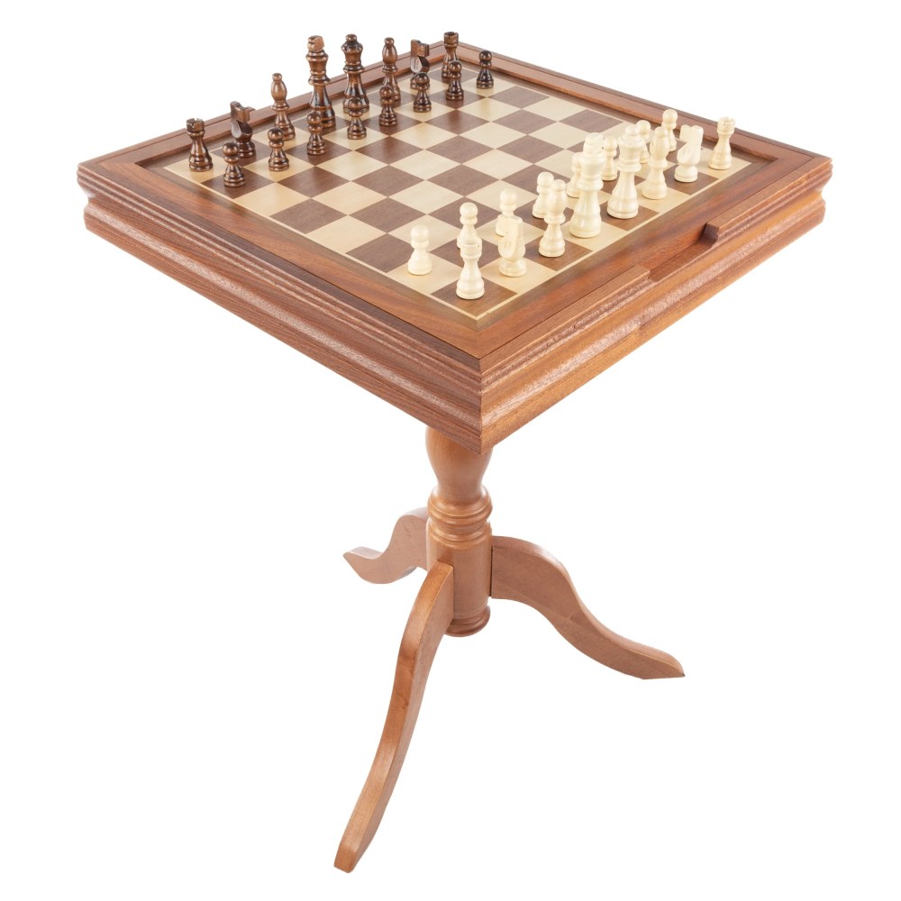 3-in-1 Reversible Game Table with Chess and Backgammon Set - Image 12