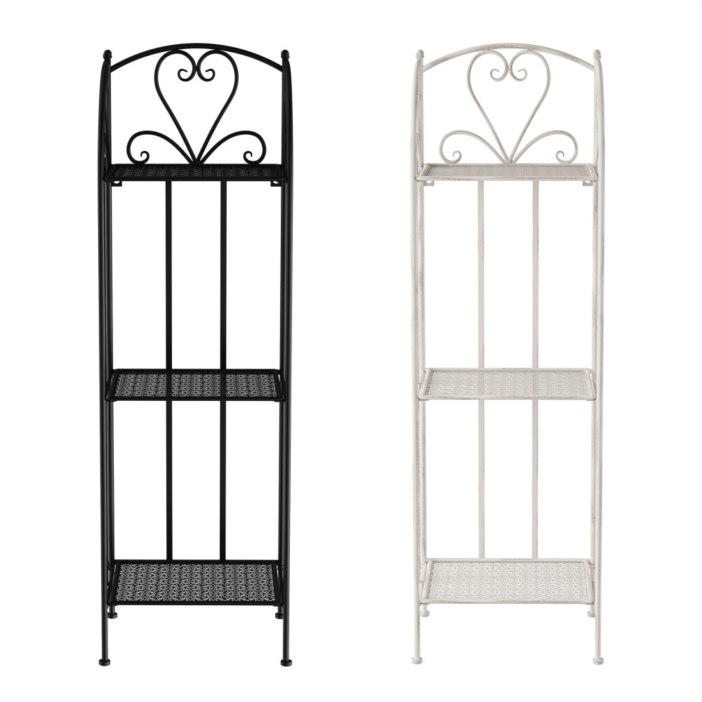 Plant Stand ' 3-Tier Vertical Shelf Indoor or Outdoor Folding Wrought Iron Metal Home and - Image 5