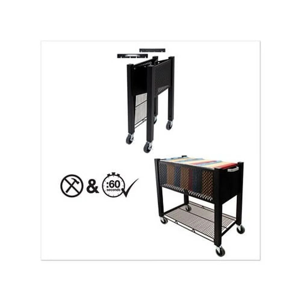 Vertiflex,InstaCart Open Top File Cart,1 Each,Black