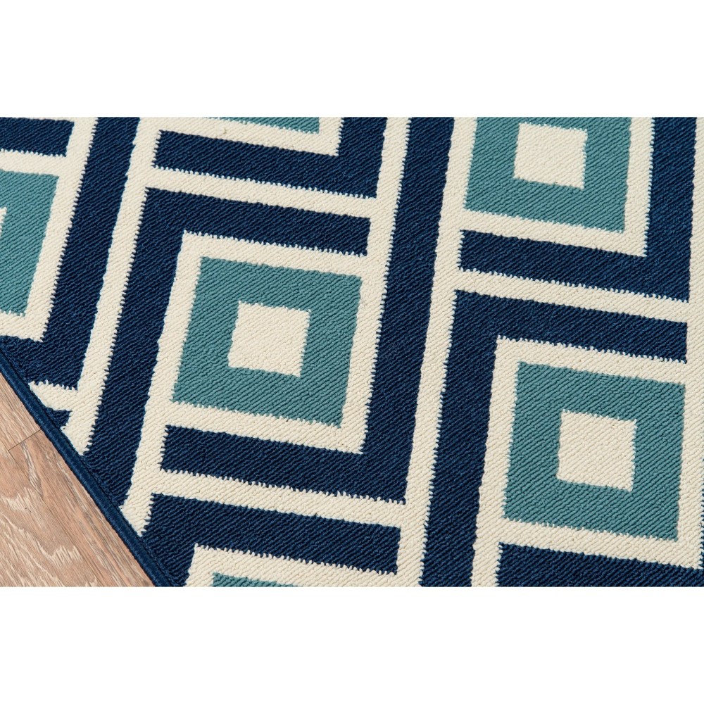 Momeni Rugs , Baja Collection Contemporary Indoor & Outdoor Area Rug, Easy to Clean, UV protected & Fade Resistant, 5'3" x 7'6", Blue - Image 3