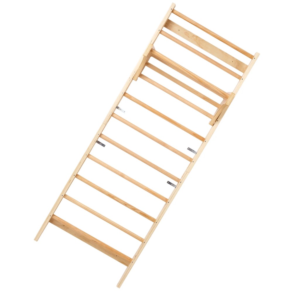 KFFKFF Swedish Ladder Wall Gym with 10 Adjustable Levels,Solid Wood Indoor Jungle Gym for Exercise and Play,Supports Up to 220 lbs,Perfect for Toddlers and Adults - Great Gift for Kids