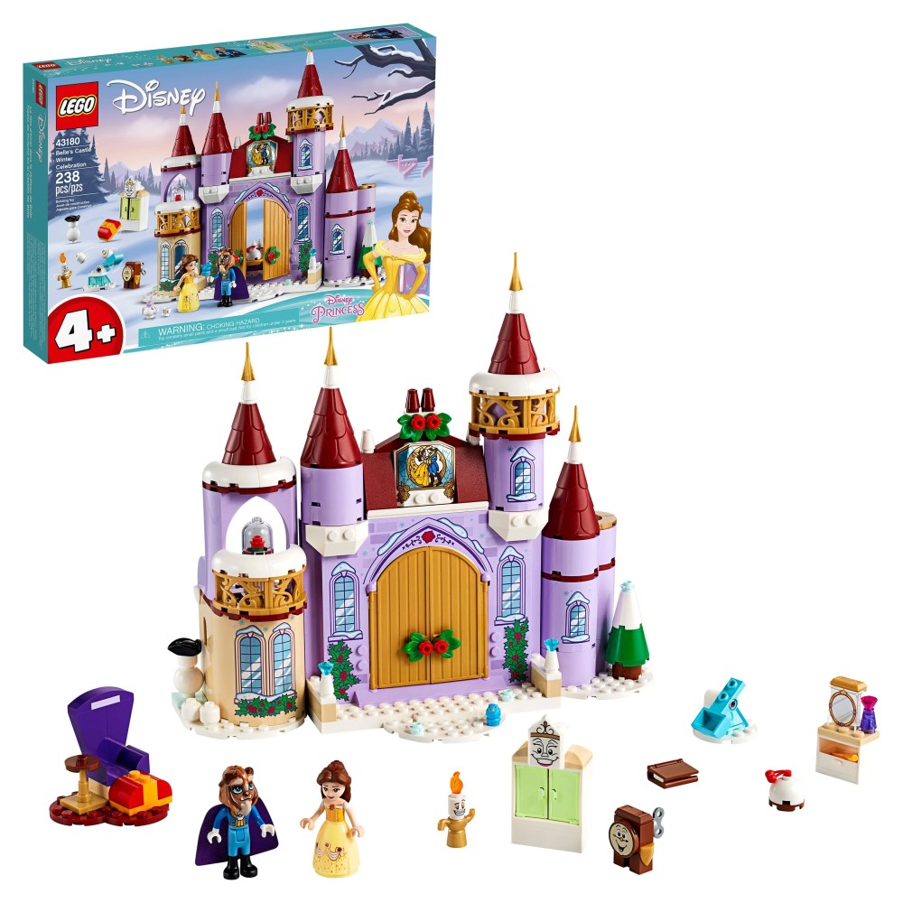 LEGO Disney Belle's Castle Winter Celebration (43180) Disney Princess Building Toy Castle for Preschoolers (238 Pieces)