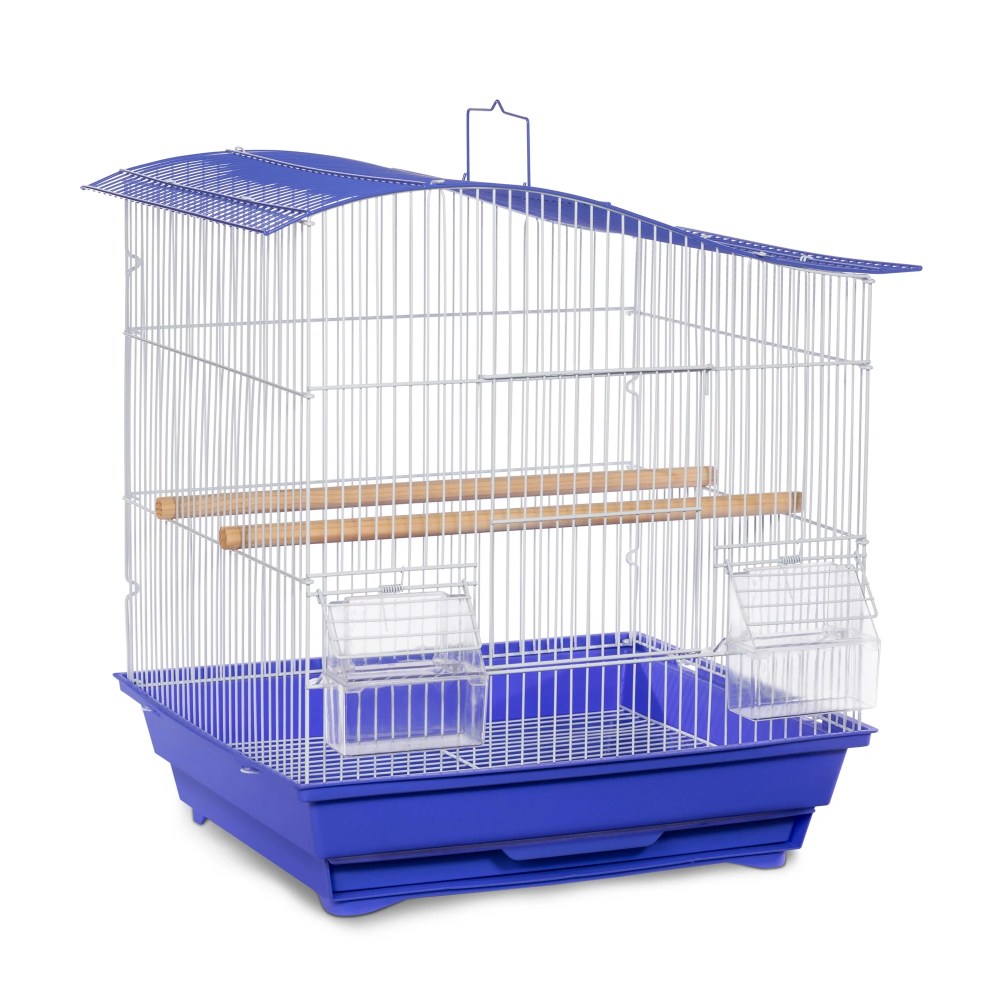 Prevue Pet Products Soho Wave Top Roof Blue & White Bird Cage SP41613B/W