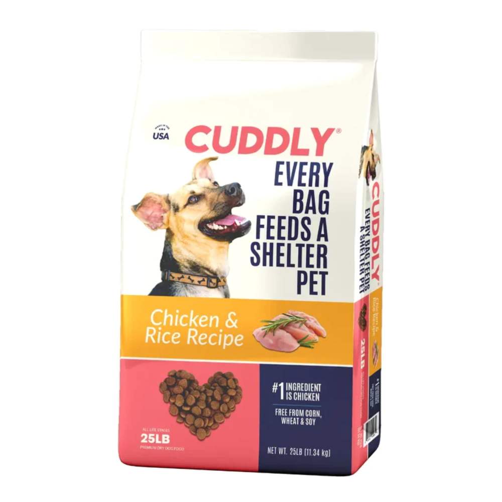 CUDDLY Dry Dog Food,  Chicken & Rice,  25lb Bag