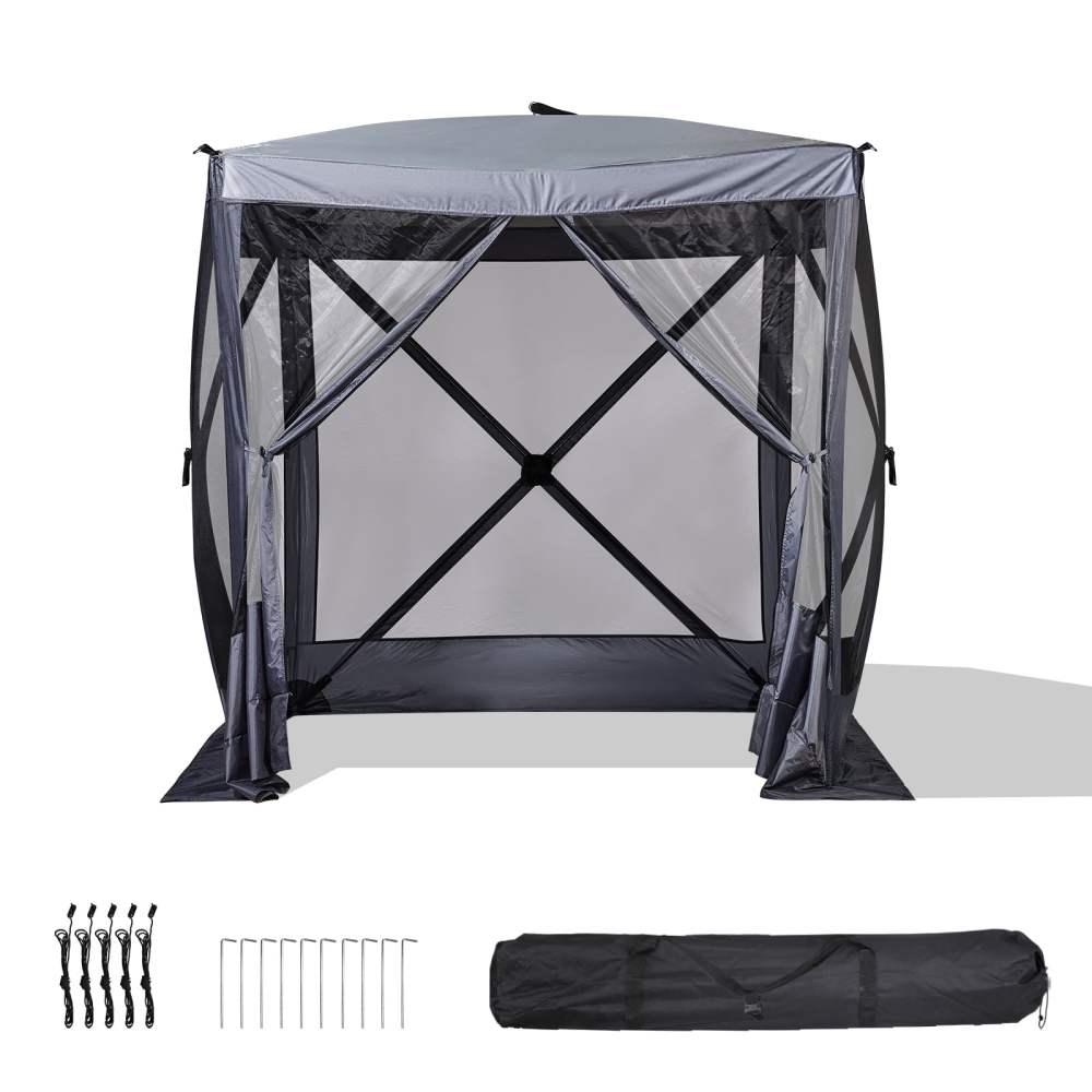 Ktaxon 7" x 7" Pop-up Canopy Automatic Folding Tent EZ-up Gazebo Canopy with Mosquito Netting, Carry Bag