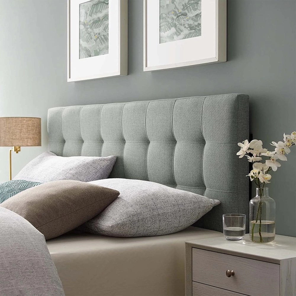 Modway Lily Full Upholstered Polyester Fabric Headboard in Gray - Image 3