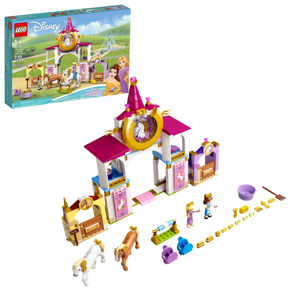 LEGO Disney Belle and Rapunzel's Royal Stables 43195 Building Toy for Creative Play (239 Pieces)