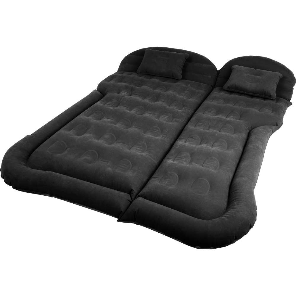 Wakeman Outdoors Inflatable Mattress - Car Air Mattress for SUV or Tent with Aux Outlet Pump,  2 Inflatable Pillows,  Car Camping Gear,  Black