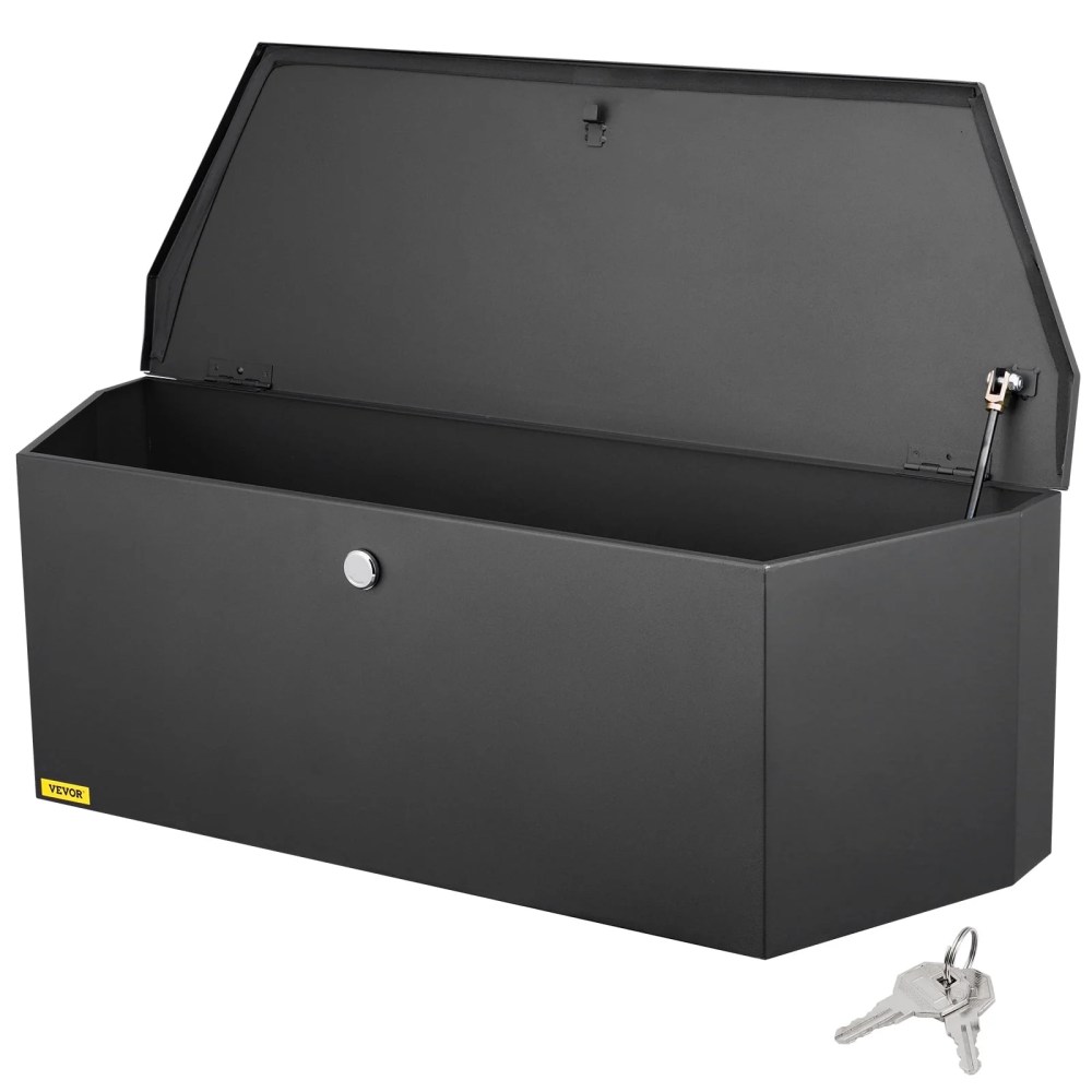 VEVOR Trailer Tongue Box,Carbon Steel Tongue Box Tool Chest,Heavy Duty Trailer Box Storage with Lock and Keys,Utility Trailer Tongue Tool Box for Pickup Truck Bed,RV Trailer,36"x12"x12"