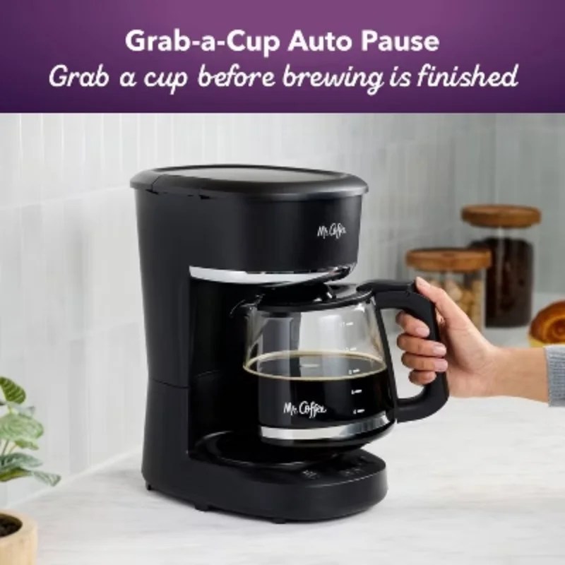 Mr. Coffee 12-Cup Programmable Coffee Maker Black: Drip Machine,Dishwasher-Safe,Electric,Paper Filter - Image 3