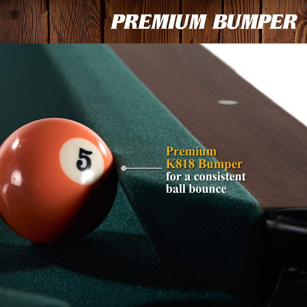 7.25 ft Winstead Pool Table - Full Size Billiard Table with Complete Accessories Set, Green, by Barrington Billiards - Image 3