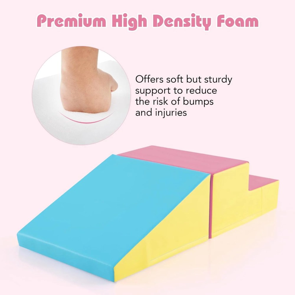 OLAKIDS Climbing Toys for Toddlers, Indoor Baby Foam Climbing Blocks Soft Play Set with PU Leather, Kids Climb and Crawl Playset Sliding Activity Structure Gym Playground Climber - Image 5