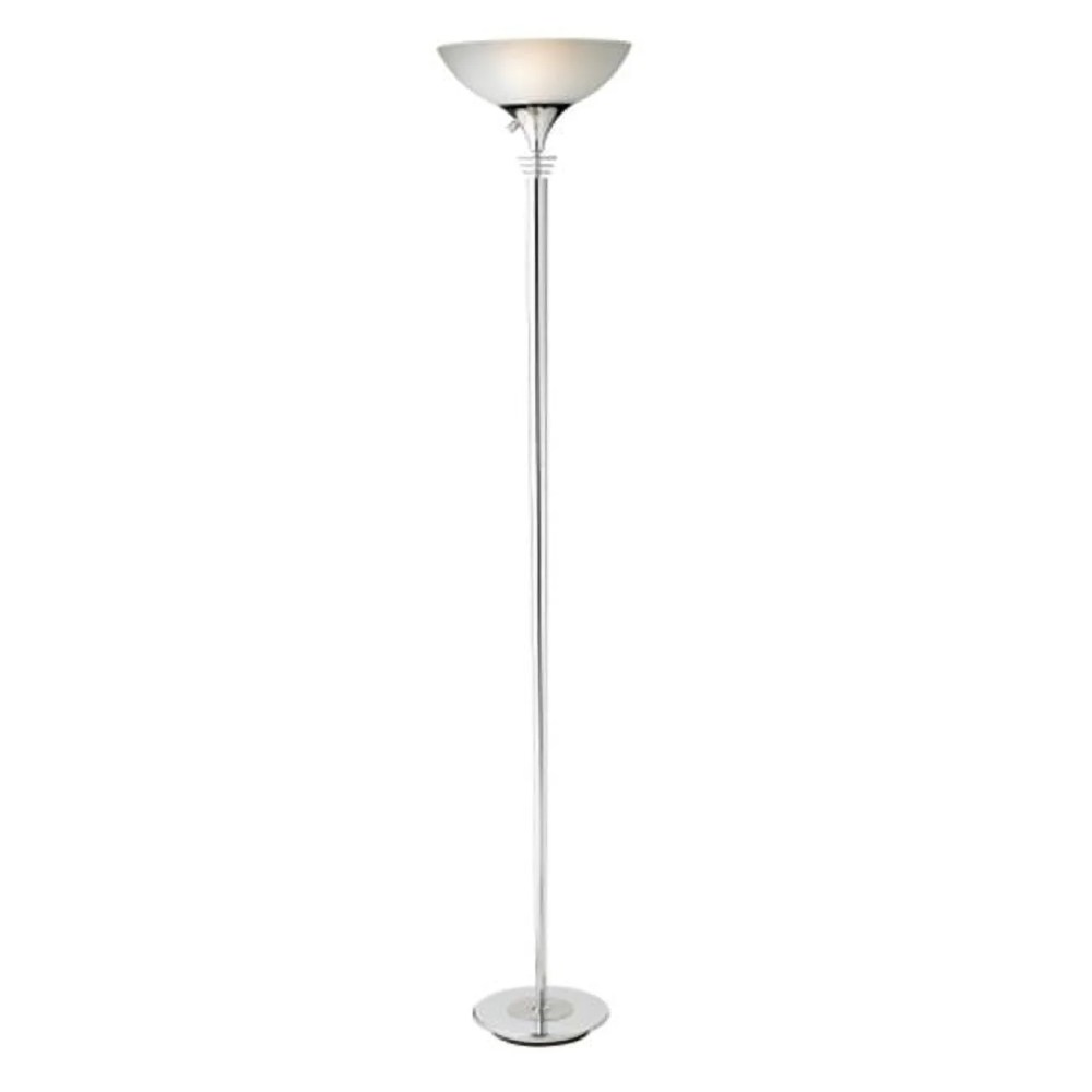Adesso Metropolis 300 Watt Torchiere, Chrome