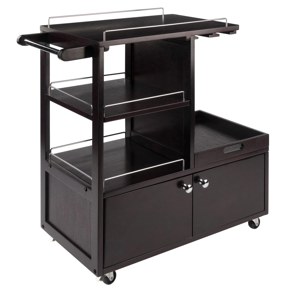 Winsome Galen Serving Bar Cart,Espresso Finish