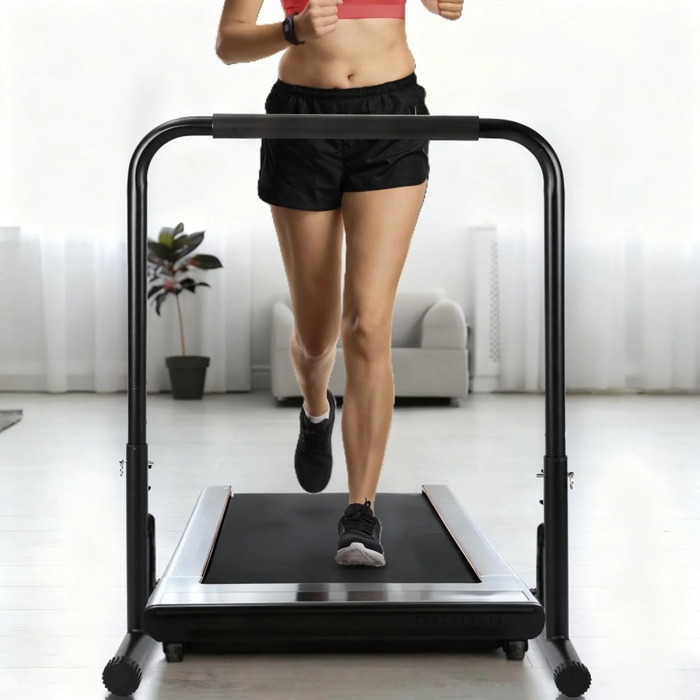 Walking Pad Handle Bar Only 27" Wide, 39.37" Height, Non-Slip Base, Tool-Free Parallettes Handrail - Image 4