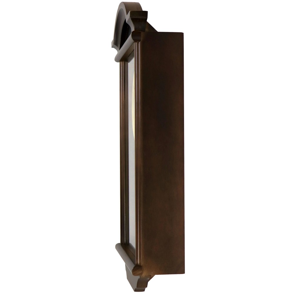 Bedford Clock Collection George 22 inch Chestnut Brown Wood Chiming Vintage Pendulum Wall Clock - Image 3