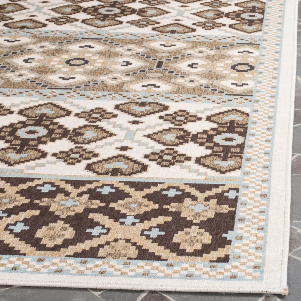 SAFAVIEH Veranda Moriah Southwestern Indoor/Outdoor Area Rug, 5'3" x 7'7", Green/Blue - Image 4