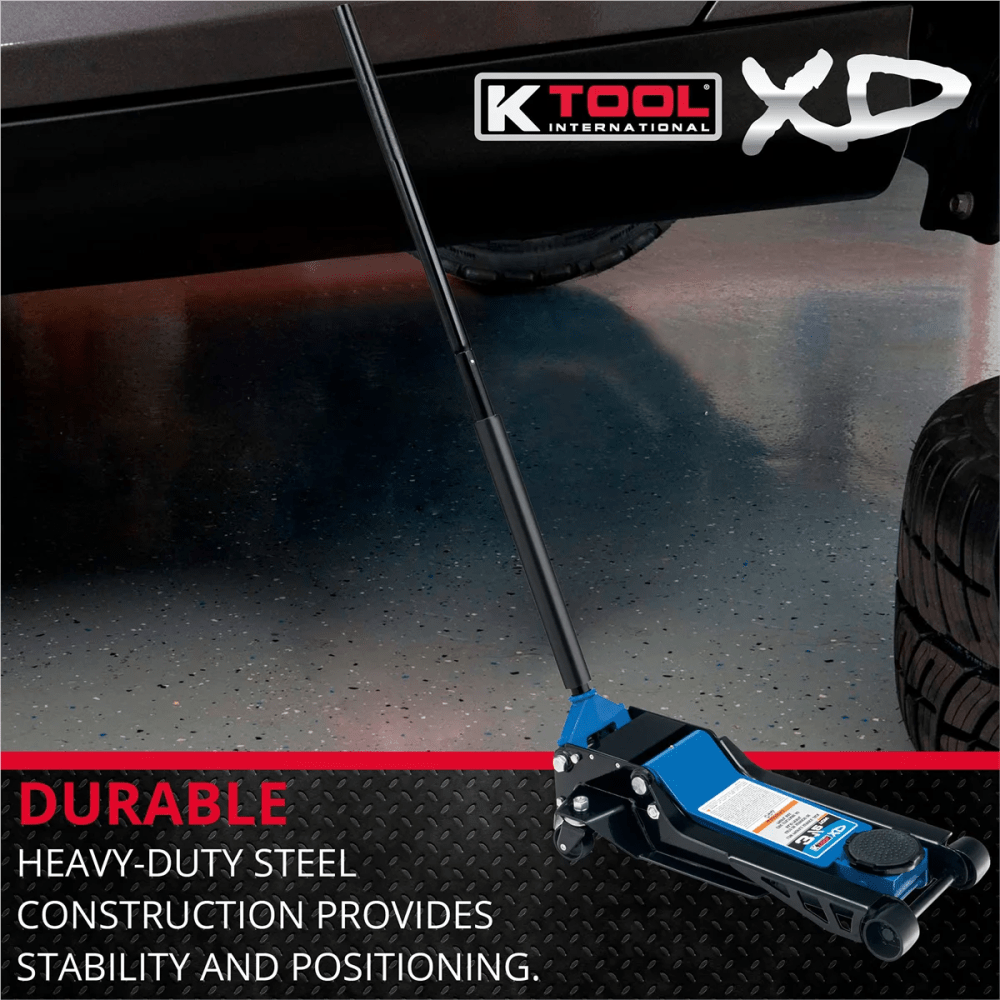 K-Tool INT022 3.5 Ton Low Profile Service Jack Dual Pump Piston - Image 10