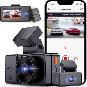 Vantrue E3 3CH Dash Cam 1944P1080P1080P Front Inside Rear IR Night Vision WiFi GPS Voice Control 24/7 Parking Mode 1TB Support