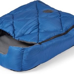OmniCore Designs Pet Sleeping Bag (SM/Blue) with Zippered Cover for Travel, Camping, Backpacking, Hiking Good for Small and Large Pets Use as Pet Beds, Pet Mats or Pet Blanket