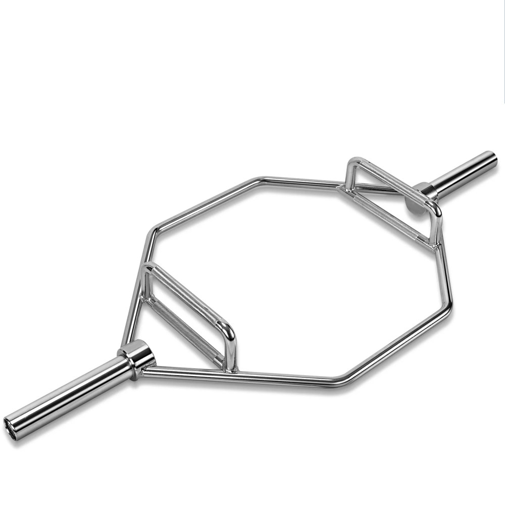 XPRT Fitness 56" Olympic Hex Trap Barbell Deadlift Bar Rated 600lbs,  Chrome coated