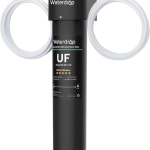 Waterdrop 15UC-UF Water Filter System,0.01 Ultra Filtration for Reduction,NSF/ANSI 42 Certified,1/4 inch Direct Connect to Refrigerators and Ice Makers,16K Gallons Capacity,USA Tech