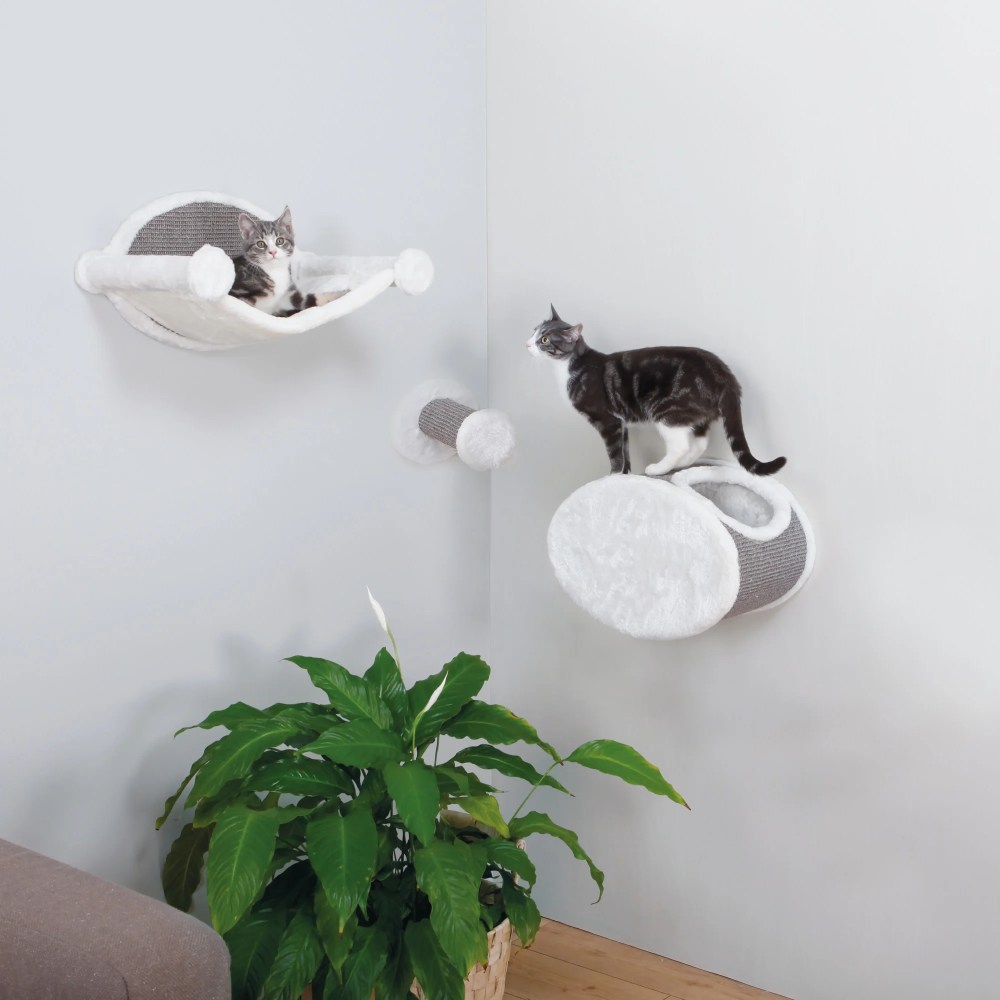 TRIXIE Liam Multi-Level Wall Mounted Cat Perch-Lounge Set, Gray - Image 5