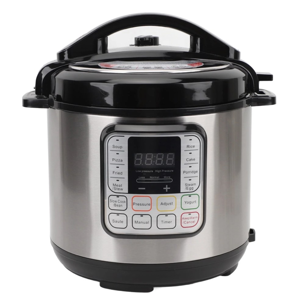 6.5 Quart Electric Pressure Cooker,16-in-1 Multi-Functional Slow Cooker,Rice Cooker,Saute Pan,Soup Pot,Egg Cooker,Warmer,Preset Cooking,Stainless Steel