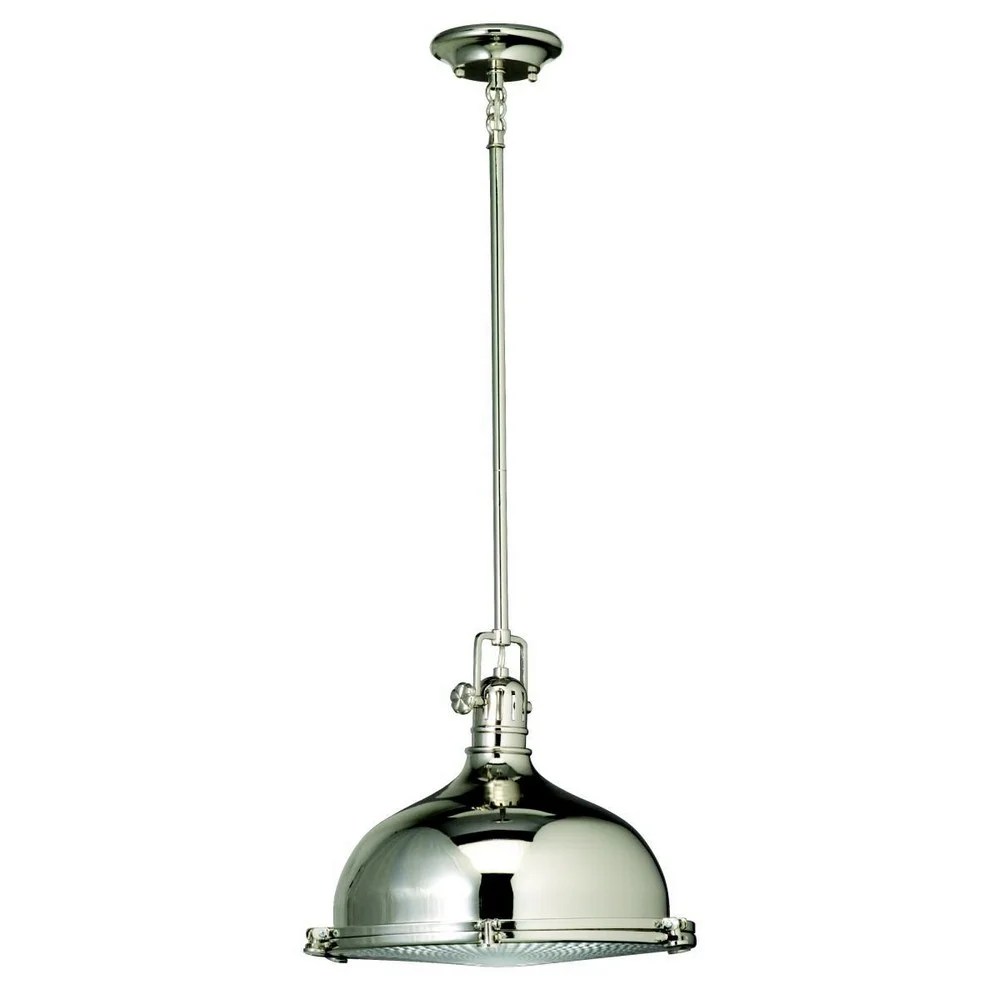 2666PN Kichler Lighting 1 light Pendant - with Vintage Industrial inspirations - 12 inches tall by 13.25 inches wide-Polished Nickel Finish