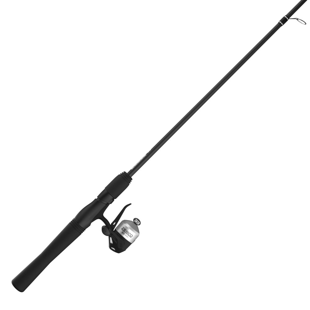 Zebco 33 Micro Trigger Spincast Reel and Fishing Rod Combo, Pre-Spooled 4-Pound Line, Silver/Black
