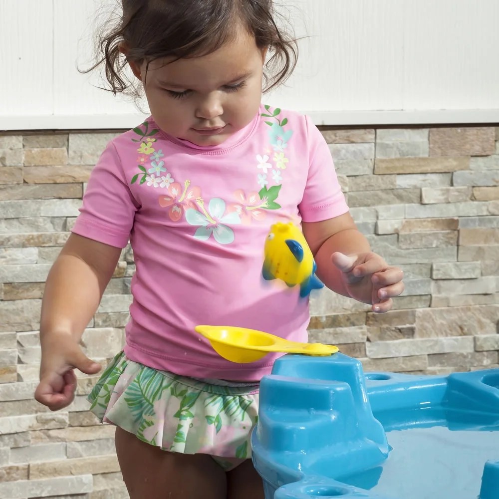 Step2 Spill & Splash Seaway Blue Plastic Water Table for Toddlers with 10-piece Playset - Image 9