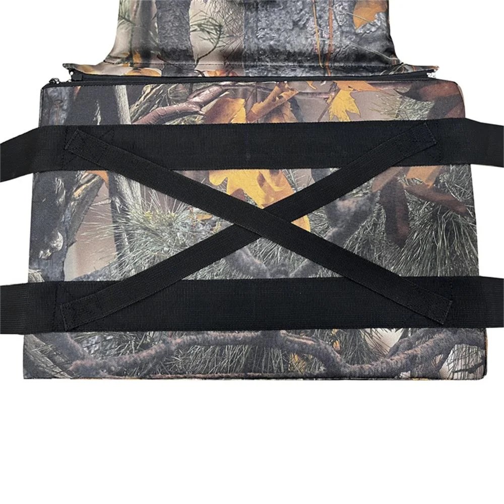 Walmeck Camouflage Seat Cushion for Camping, Zippered Tree Stand Cushion with Adjustable Strap - Image 2