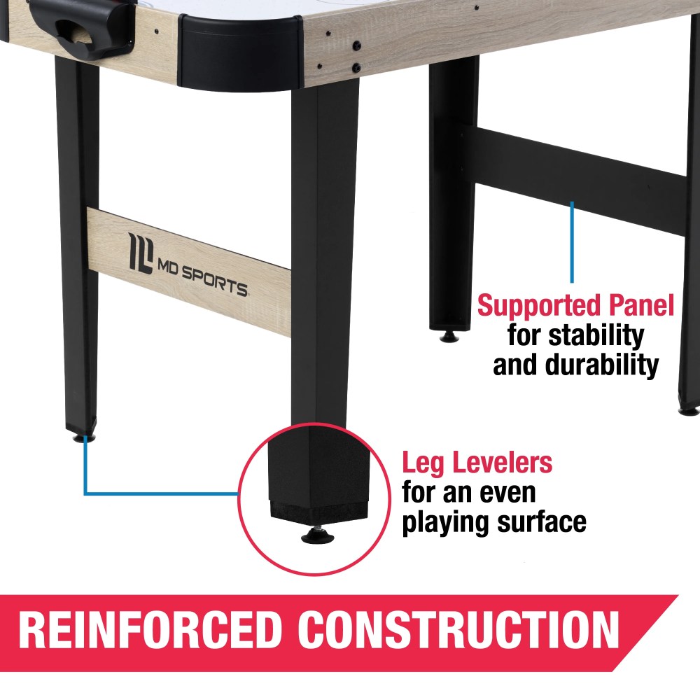 48" Air Hockey Table Set with LED Scorer, by MD Sports - Image 6