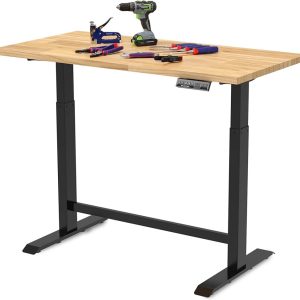 WORKPRO 48" Electric Standing Desk,Height Adjustable Workbench with 48"x24" Wooden Top and Dual Motor,500 lbs Load Capacity Work Table for Workshop,Garage,28-3/4" to 48-7/16" Lift Range