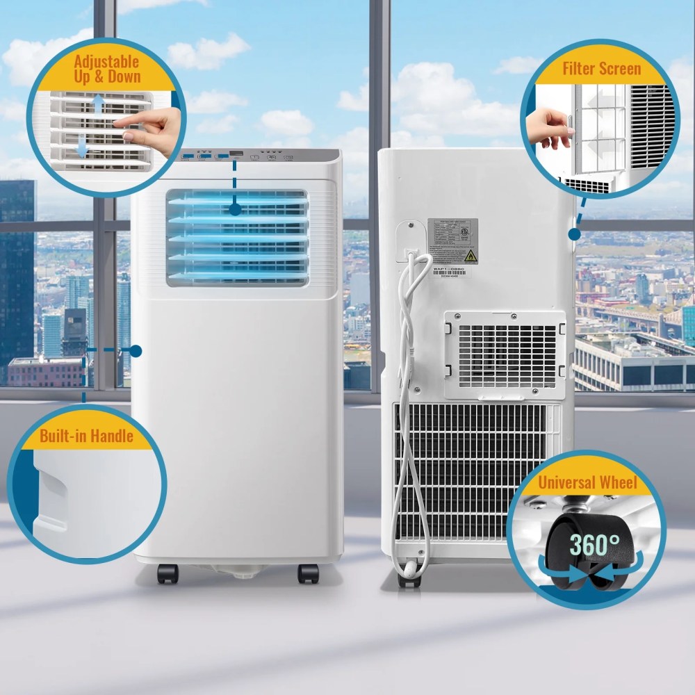 WANAI Portable Air Conditioner,8000 BTU AC Units with Cooling,Fan,Dehumidifier,Sleep Mode,Remote Control - Image 10