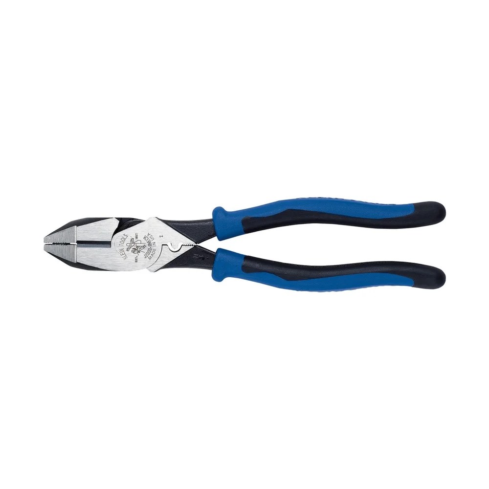 Klein Tools J2000-9NECR Heavy Duty Crimping Pliers for Side Cutting,9-Inch