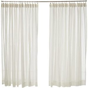 Belle Maison USA, LTD. Splendor Batiste Pleated Curtain Panel, Set of 2