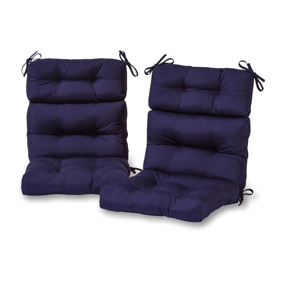 Palm Leaves White 44 x 22 in. Outdoor High Back Chair Cushion (2-Pack) by Greendale Home Fashions - Image 3