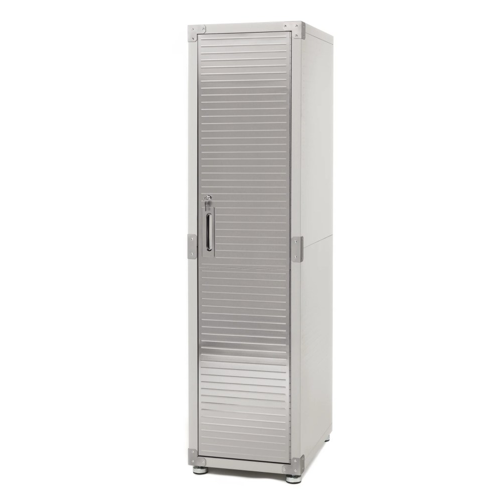 Seville Classics UltraHD Locker Storage Cabinet, 18" W x 24" D x 72" H, Granite Gray