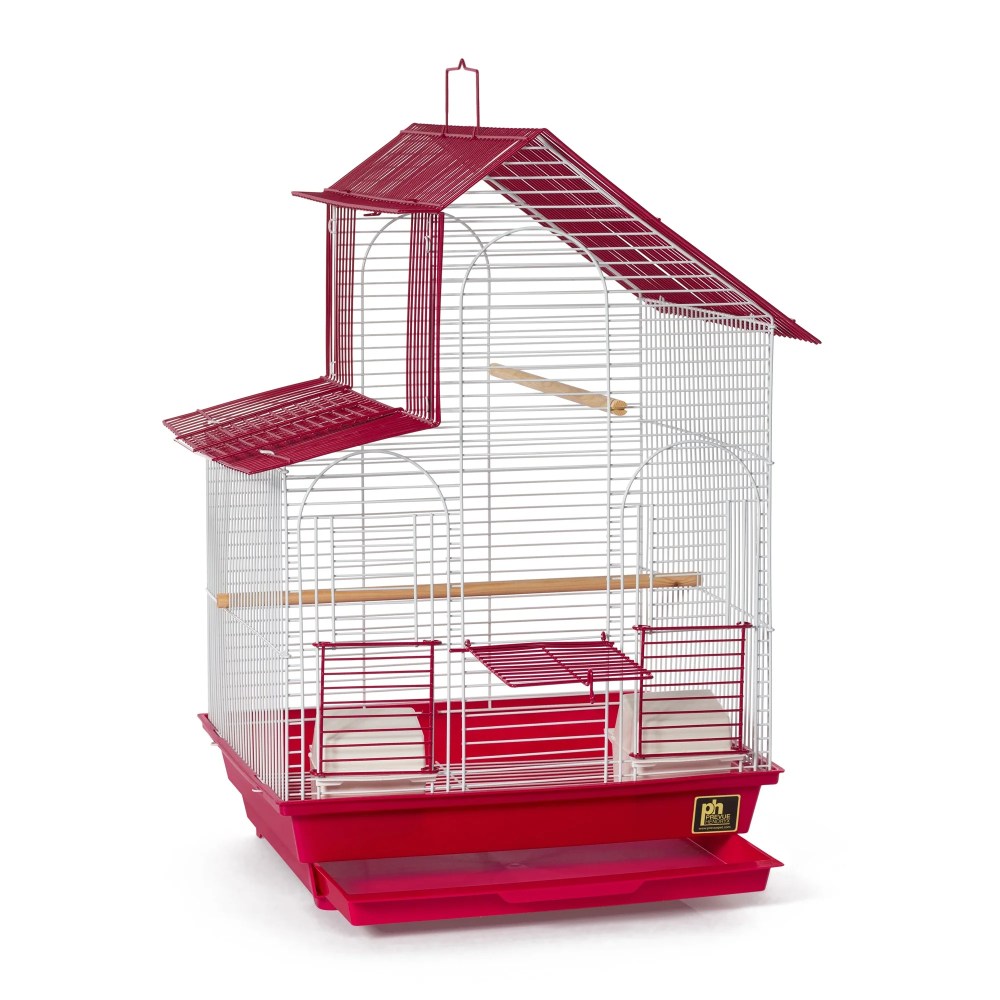 Prevue Pet Products Parakeet House Bird Cage Red SP41614-2 - Image 3