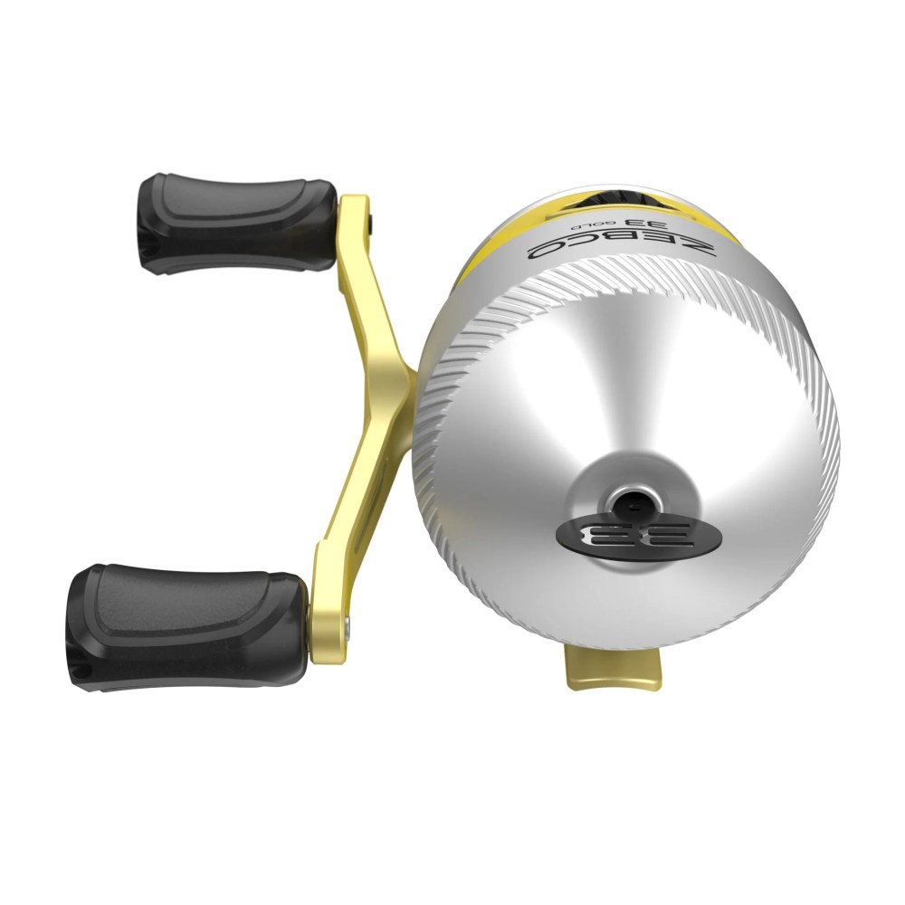 Zebco 33 Gold Spincast Fishing Reel, Size 30 Reel, Silver/Gold - Image 6