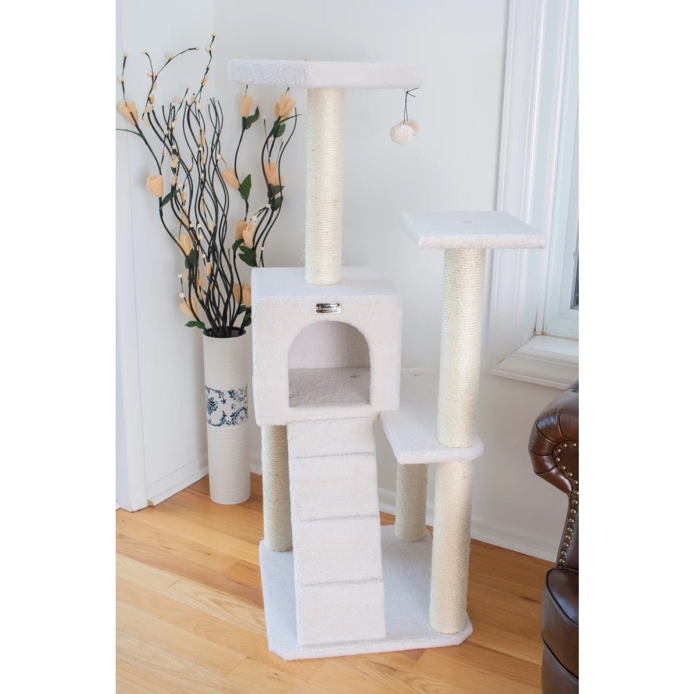 Armarkat Classic Cat tree B5301 53 Inch, Ivory - Image 2