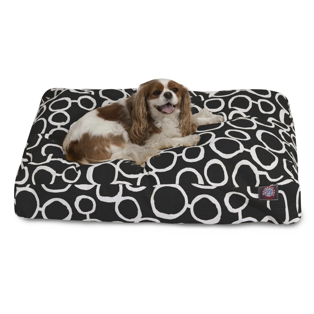 Majestic Pet Fusion Shredded Memory Foam Rectangle Pet Bed For Dogs, Removable Cover, Black, Large